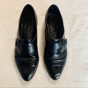 Vintage Sabree black leather oxfords, size 7.5